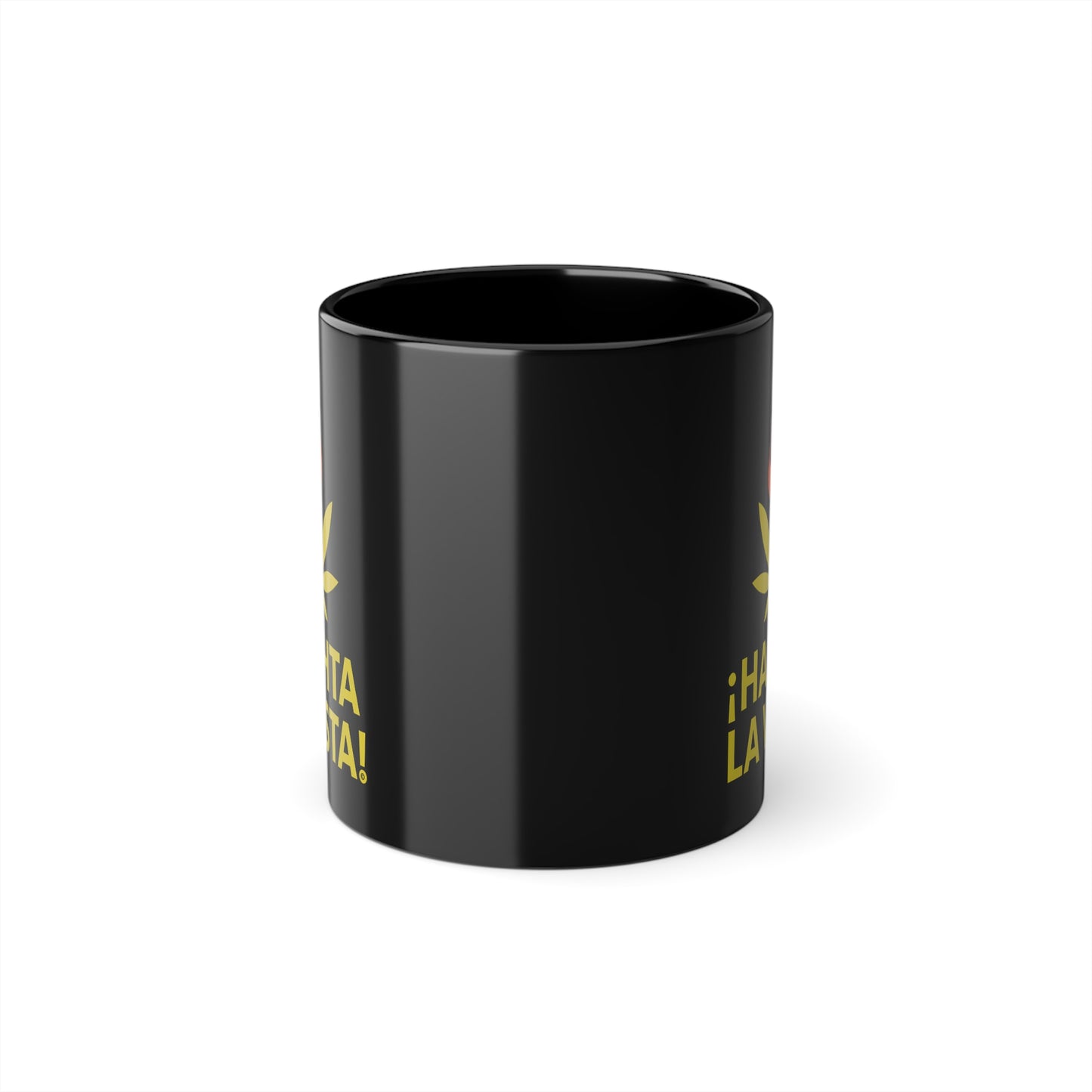 ¡HASHTA LA VISTA! - Cannabis and Coffee Lover's Cup, Passion Style, Black Coffee Mug, 11oz, 330ml, Office Supplies, Funny Gift, Uniquely Designed by The Hasha