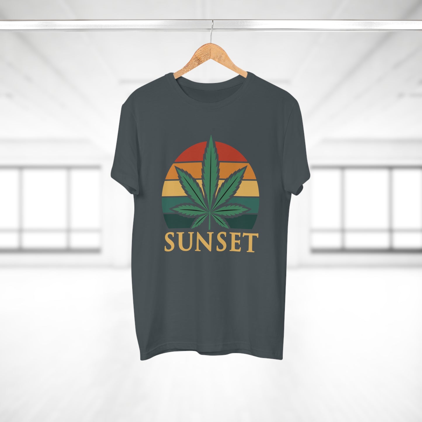 Sunset Cannabis Men's T-shirt, Cool Tee, Unisex Shirt, Stoner Fashion, Gift for Weed Lovers, Summer Vibes