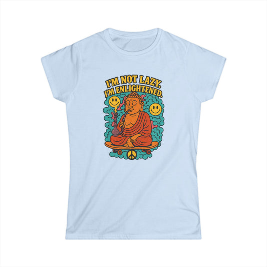 Bhudda's Enlightenment - Women's Top Cannabis Casual Wear for Relaxation, Perfect for Yoga, Meditation, Gift for Spiritual Seekers, Stoner Fashion, Gift for Weed Lovers, Alltime Highs